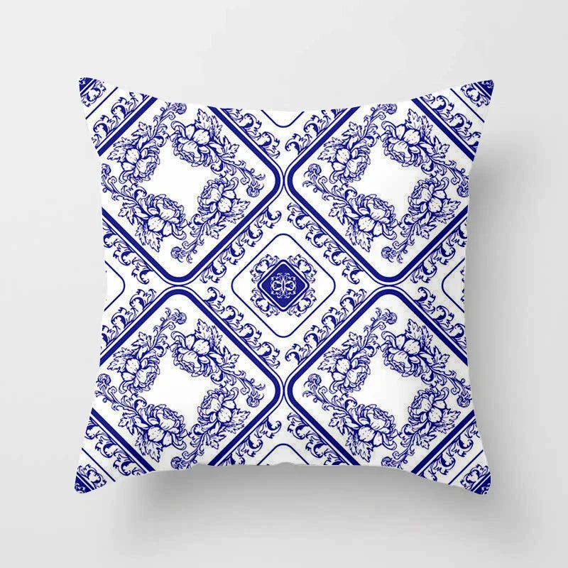 Axyaa Blue Mandala Pattern Pillow Case 45*45cm