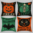 Halloween Creepy & Fun Pillows: Axyaa Pattern Cushion Cover for Sofa, Bedroom, Car