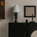 Axyaa Solid Wood Table Lamp LED E27 for Bedroom Living Room Zen Decor