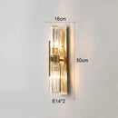 Axyaa Crystal Gold Wall Lamp: Elegant LED Lighting Fixtures for Luxury Living Areas