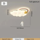 Axyaa Rainbow Cloud Ceiling Lamp for Kids' Room Decor and Eye Protection