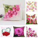 Axyaa Roses Flowers Pillow Cover, 45x45, Living Room Cushions, Aesthetic Decor