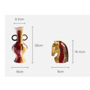 Axyaa Geometry Horse Head Vase & Statues Set - Home Ceramic Decor Handicrafts