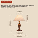 Axyaa Chinese Retro Solid Wood Floor Lamp with LED Light and Fabric Lampshade