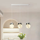 Axyaa Panda Chandelier, 3-Head Long Design for Restaurants, Bars, and Dining Tables