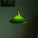 Axyaa Green Glass LED Pendant Lights with Copper Finish