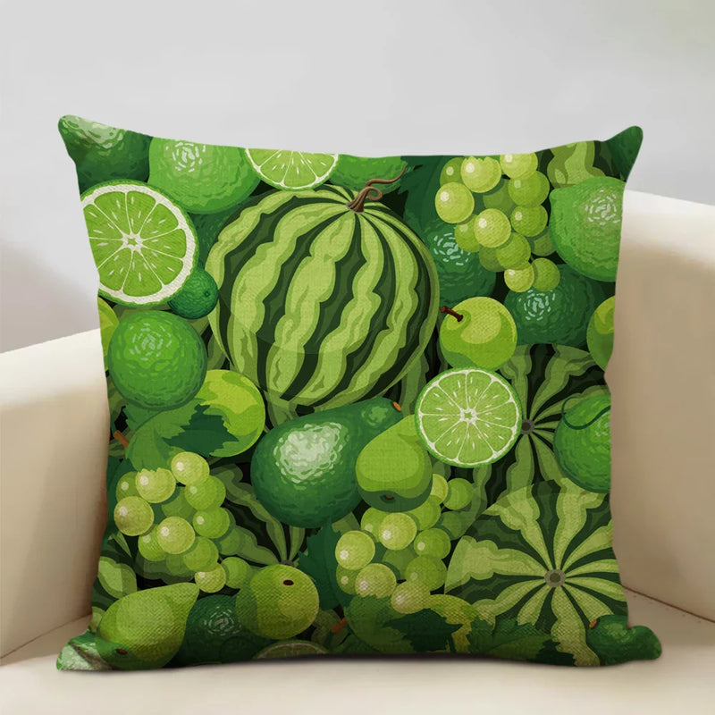 Axyaa Tropical Fruit Cushion Covers for Camper Decor and Dining Chair Pillowcase