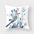 Axyaa Decorative Cushion Cover Throw Pillow 45*45 Sofa Flower Bird Animal Pillowcase