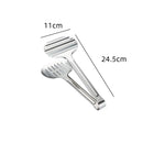 Axyaa Stainless Steel Food Tongs for BBQ Steak Bread & Kitchen Cooking