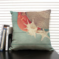 Axyaa Shell Print Cushion Cover for Living Room Sofa, 45x45cm
