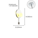 Axyaa Stainless Steel Pendant Light - Modern Dining Room Bar Bedroom Hanging Lamp