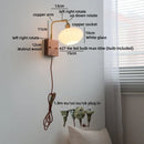 Axyaa White Pumpkin Glass LED Wall Lamp, Children's Living Room Interior Lighting