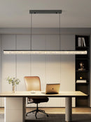 Axyaa Black Linear Glass Chandelier for Dining Room and Kitchen Island