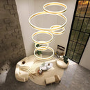 Axyaa Modern Light Luxury Staircase Pendant Lights for Living Room and Indoor Lighting
