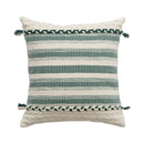 Axyaa Vintage Stripe Lumbar Cushion Cover with Tassels