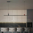 Axyaa LED Black Strip Chandelier for Modern Interior Decoration