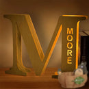 Axyaa Personalized Engraved Name LED Night Light for Couples Baby Kid Room