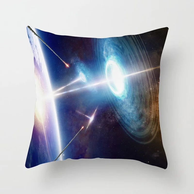 Axyaa Starry Sky Landscape Planet Series Pillowcase for Futuristic Home Decor