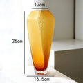 Axyaa Frosted Leaning Tower Glass Vase: Simple & Elegant Decor Item