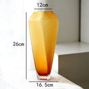 Axyaa Frosted Leaning Tower Glass Vase: Simple & Elegant Decor Item