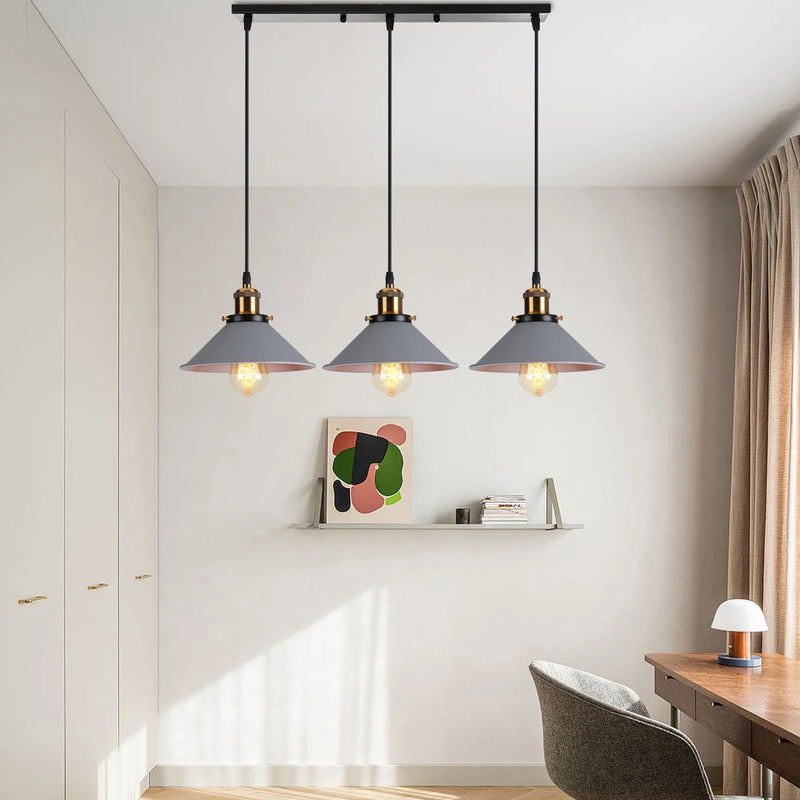 Axyaa Nordic Pendant Light - Retro Chandelier E27 Industrial Hanging Lamp