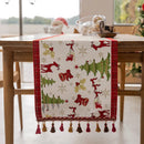 Axyaa Snowflake Table Runner Tassel Jacquard Decorative Living Room Dining Cover