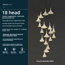 Axyaa Rotating Crystal Pendant Light for Staircase Luxe Ambiance