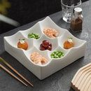 Axyaa Exquisite Small Ceramic Snack Platter Set for High-End Dining