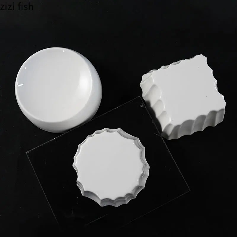 Axya White Simple Beef Sushi Main Dish Plate - Creative Special-shaped Dessert Plate