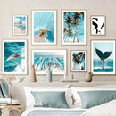 Dolphin Whale Starfish Sea Life Canvas Painting Set by Axyaa