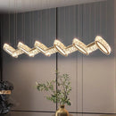 Axyaa Modern Crystal Chandelier Stair Pendant Lamp Living Room Pendant Lights Interior Lighting