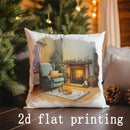Axyaa Christmas Scenes Printed Pillow Covers for Cozy Home Decor