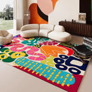 Axyaa Irregular Shapes Plush Carpet: Soft Living Room Decor Rug, Thick Lounge Floor Mat