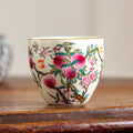 Axyaa Ceramic Teacups Flower Crafts Kung Fu Tea Sets Home Decoration Ornaments
