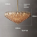 Axyaa Black Chrome LED Chandelier for Dining Room