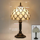 Axyaa Red Rose Stained Glass LED Table Lamp 8 Inches