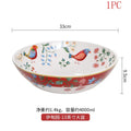 Axyaa Red Flower & Bird Ceramic Tableware Set