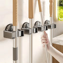 Axyaa Wall-Mounted Mop Rack & Broom Hook for Bathroom and Kitchen Storage
