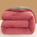 Axyaa Winter Milk Fleece Quilt - Thick Embroidered Cotton Quilt Core