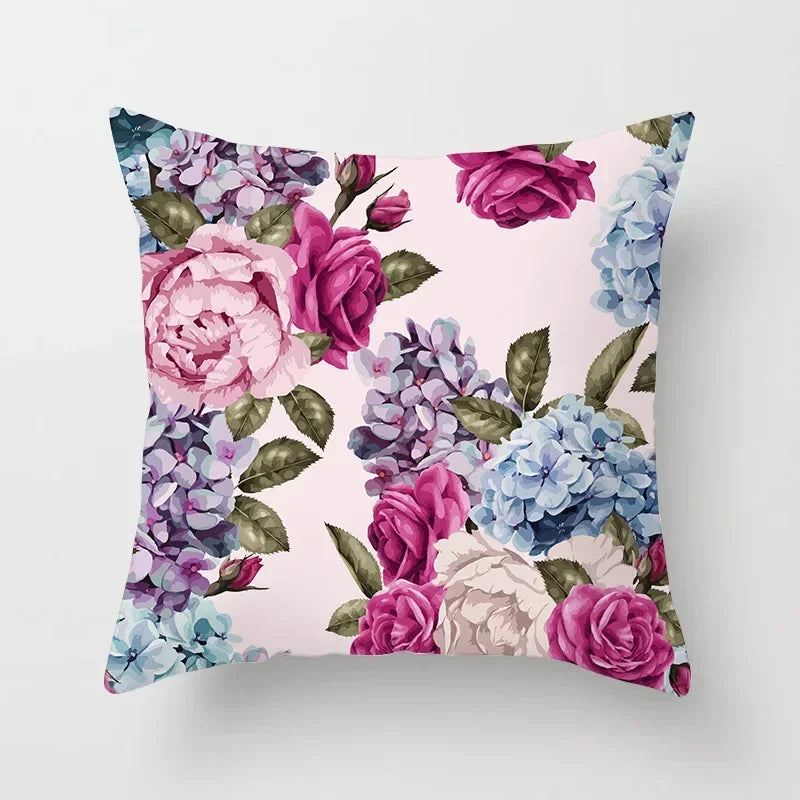 Axyaa Rose Flowers Cushion Cover 45*45cm Home Decor Sofa Car Pillow Cover