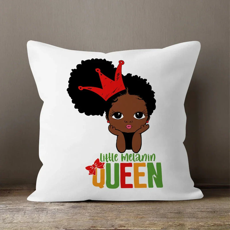Axyaa Cartoon Girl Pillow Case: Soft Short Plush Cushion Cover for Sofa & Home Decor