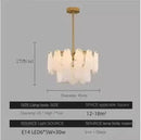 Axyaa Luxury Glass Crystal LED Chandelier for Living and Dining Room