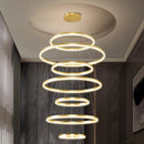Axyaa Modern LED Pendant Staircase Chandeliers for Living Room Indoor Lighting