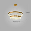 Axyaa Gold Crystal Chandelier LED Ceiling Light - Elegant Illumination for Your Home