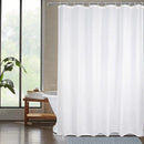 Axyaa Solid Color Fabric Shower Curtain Set with Hook - 72" x 72"