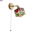 Axyaa Kids Bedroom Nordic Glass Wall Lamp, LED Square Light for Bathroom Mirror