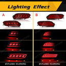 Axyaa Rear Bumper Reflector Lights with Dynamic Turn Signal for Lexus RX Harrier Venza