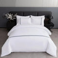Axyaa Hotel Four-Piece White Quilt Set - 140g Twill Thickened Pure Linen