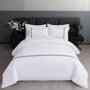 Axyaa Hotel Four-Piece White Quilt Set - 140g Twill Thickened Pure Linen