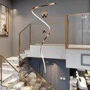Axyaa LED Staircase Chandeliers Pendant Light for Modern Home Decor